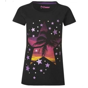 Hanes girls tropical star tshirt M
